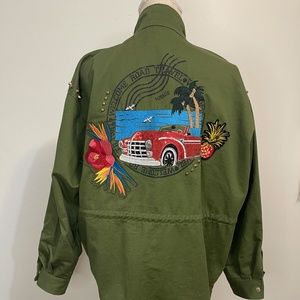 Zara Woman Patchwork/Studded/Sequin Oversized Jacket